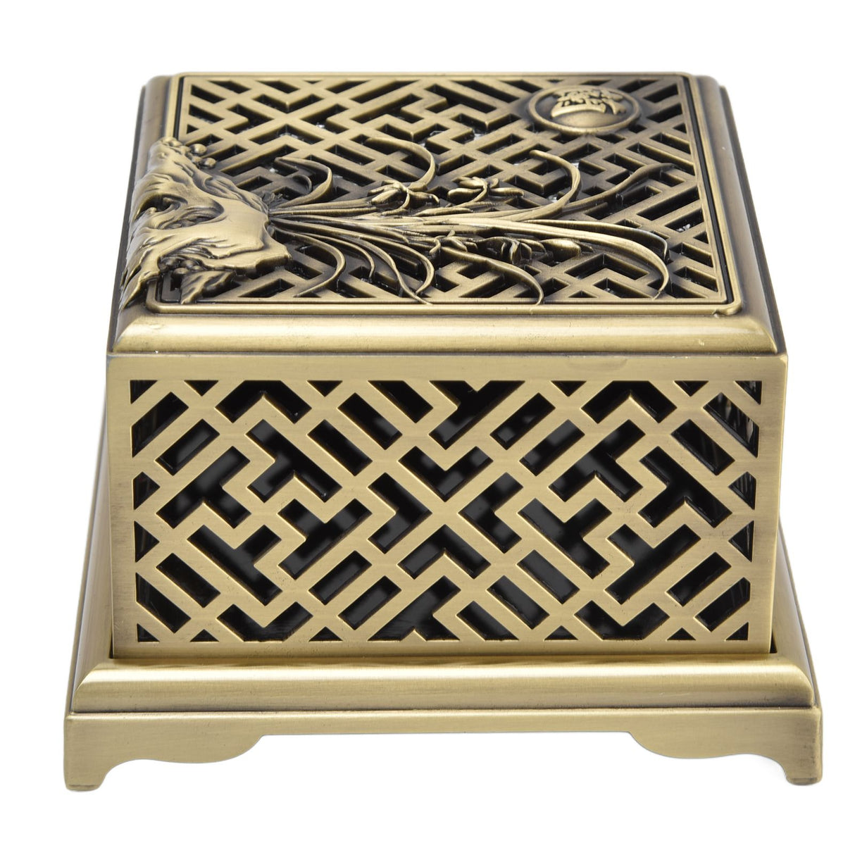 Incense Holder Multipurpose Zinc Alloy Incense Stand with Fireproof Cotton for Home Decoration
