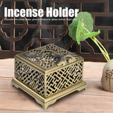 Incense Holder Multipurpose Zinc Alloy Incense Stand with Fireproof Cotton for Home Decoration