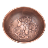 Retro Home Incense Burner Copper Alloy Smoked Incense Burner Holder for Study Room Entrance HallRed Copper 277 - Rear View