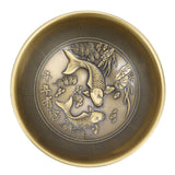 Retro Home Incense Burner Copper Alloy Smoked Incense Burner Holder for Study Room Entrance HallBronze 278 - Side View