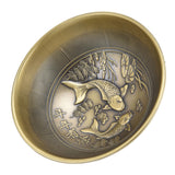 Retro Home Incense Burner Copper Alloy Smoked Incense Burner Holder for Study Room Entrance HallBronze 278 - Top-Down View