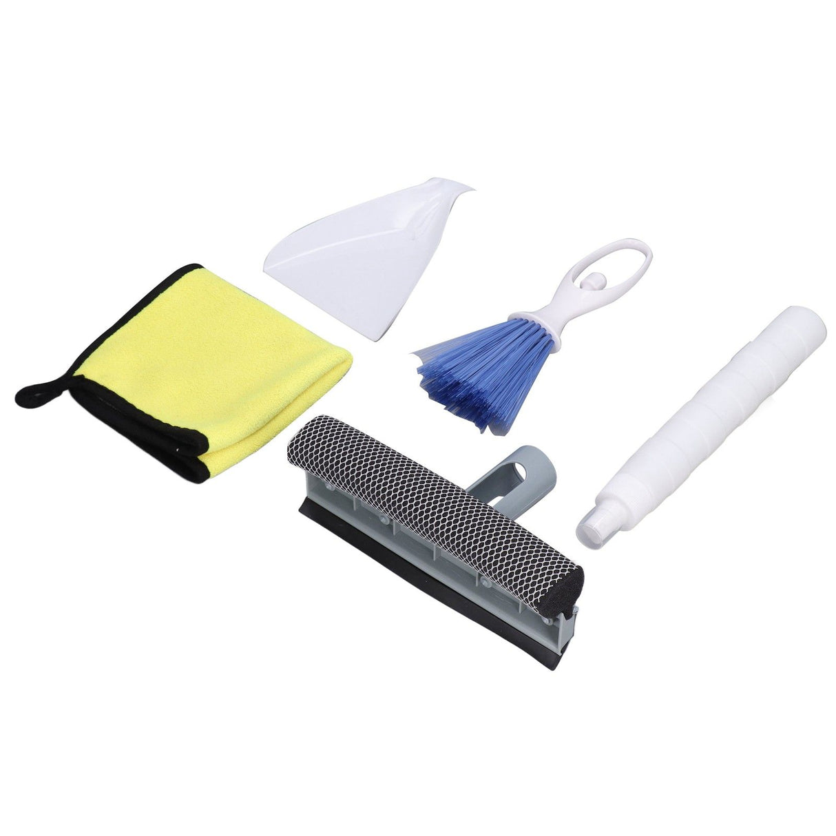 Car Cleaning Kit Multipurpose Portable Automobile Interior Wash Cloth Brush for Seats Windshield