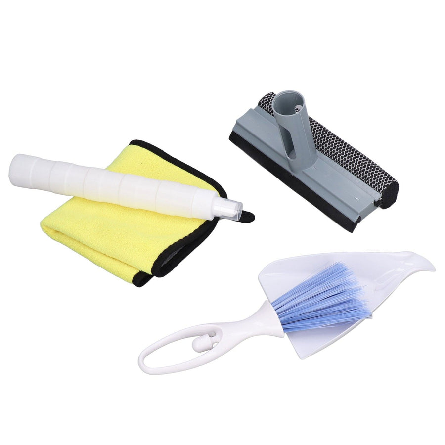 Car Cleaning Kit Multipurpose Portable Automobile Interior Wash Cloth Brush for Seats Windshield