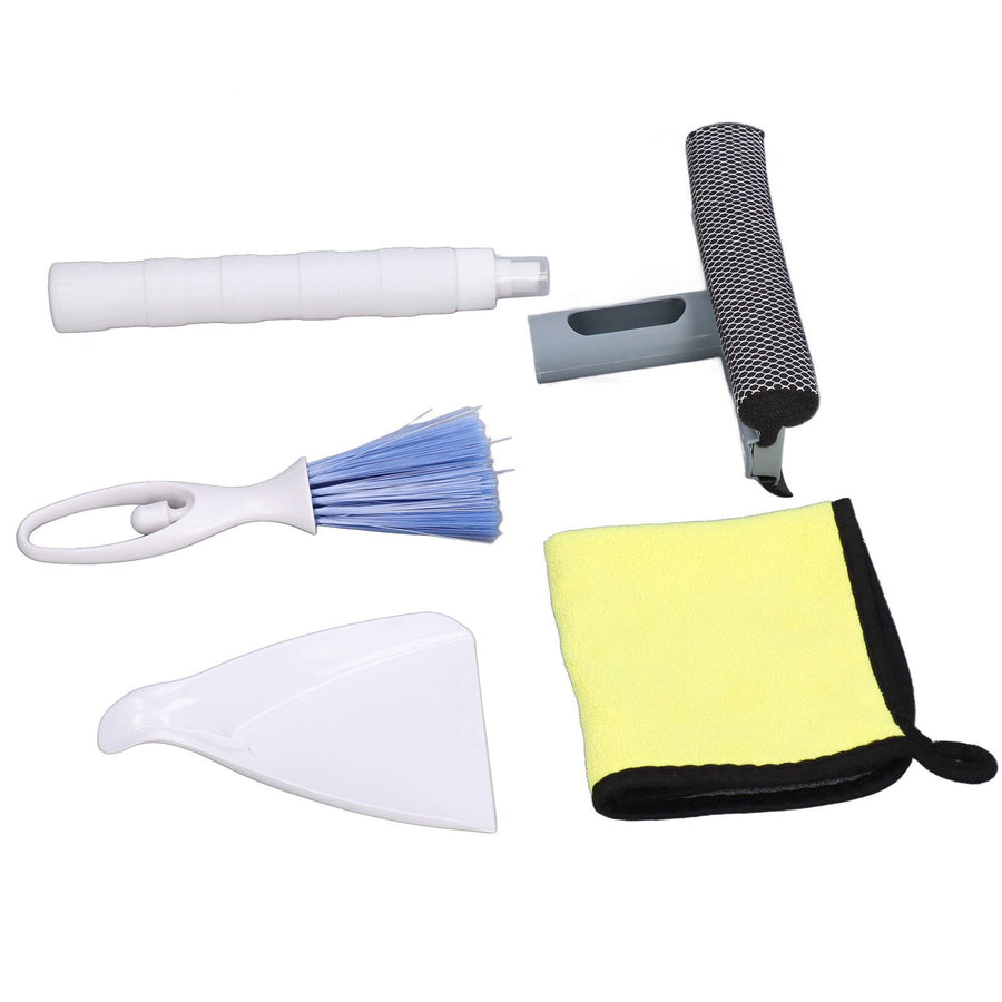 Car Cleaning Kit Multipurpose Portable Automobile Interior Wash Cloth Brush for Seats Windshield