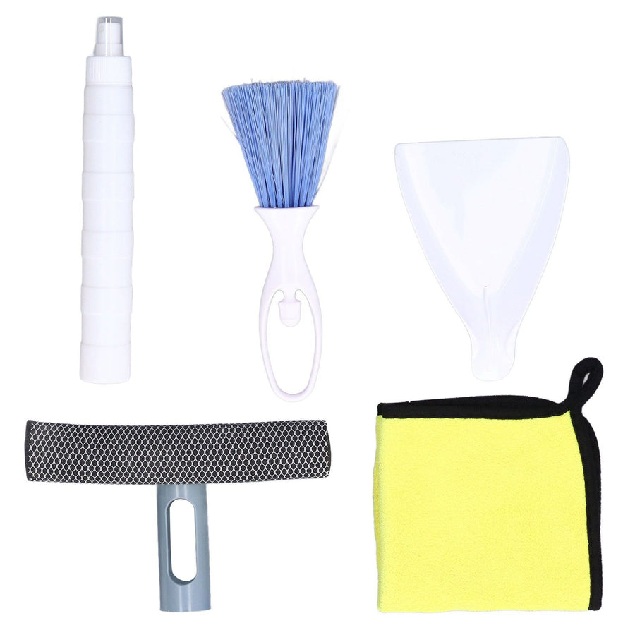Car Cleaning Kit Multipurpose Portable Automobile Interior Wash Cloth Brush for Seats Windshield
