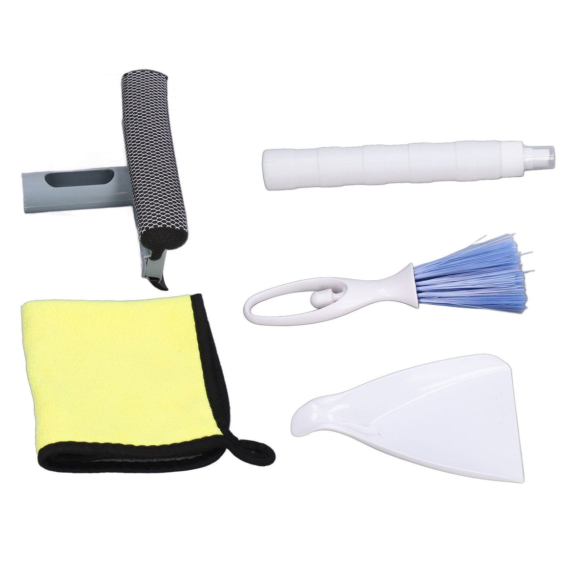 Car Cleaning Kit Multipurpose Portable Automobile Interior Wash Cloth Brush for Seats Windshield