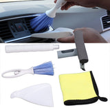 Car Cleaning Kit Multipurpose Portable Automobile Interior Wash Cloth Brush for Seats Windshield