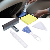 Car Cleaning Kit Multipurpose Portable Automobile Interior Wash Cloth Brush for Seats Windshield