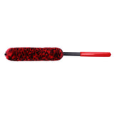 Universal Car Wheel Hub Cleaning Brush Flexible Long Handle Car Tire Detailing Brush Red - Front View