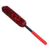 Universal Car Wheel Hub Cleaning Brush Flexible Long Handle Car Tire Detailing Brush Red