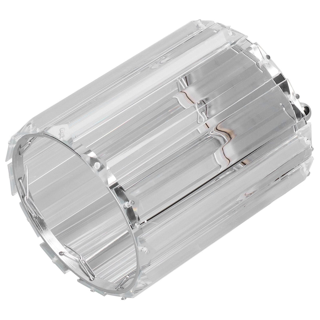 Cosmetic Brush Holder Transparent Glass Round Decorative Desktop Pen Storage Organizer BoxSilver