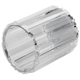 Cosmetic Brush Holder Transparent Glass Round Decorative Desktop Pen Storage Organizer BoxSilver
