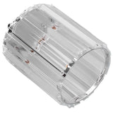 Cosmetic Brush Holder Transparent Glass Round Decorative Desktop Pen Storage Organizer BoxSilver