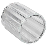 Cosmetic Brush Holder Transparent Glass Round Decorative Desktop Pen Storage Organizer BoxSilver