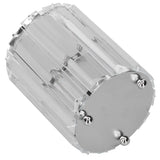Cosmetic Brush Holder Transparent Glass Round Decorative Desktop Pen Storage Organizer BoxSilver