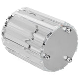 Cosmetic Brush Holder Transparent Glass Round Decorative Desktop Pen Storage Organizer BoxSilver