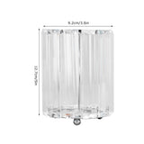 Cosmetic Brush Holder Transparent Glass Round Decorative Desktop Pen Storage Organizer BoxSilver