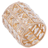 Crystal Makeup Brush Holder European Style Rounded Crystal Glass Cosmetic OrganizerGold