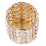 Crystal Makeup Brush Holder European Style Rounded Crystal Glass Cosmetic OrganizerGold