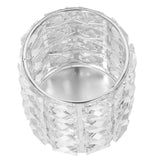Crystal Makeup Brush Holder European Style Rounded Crystal Glass Cosmetic OrganizerSilver - Close-Up Angle