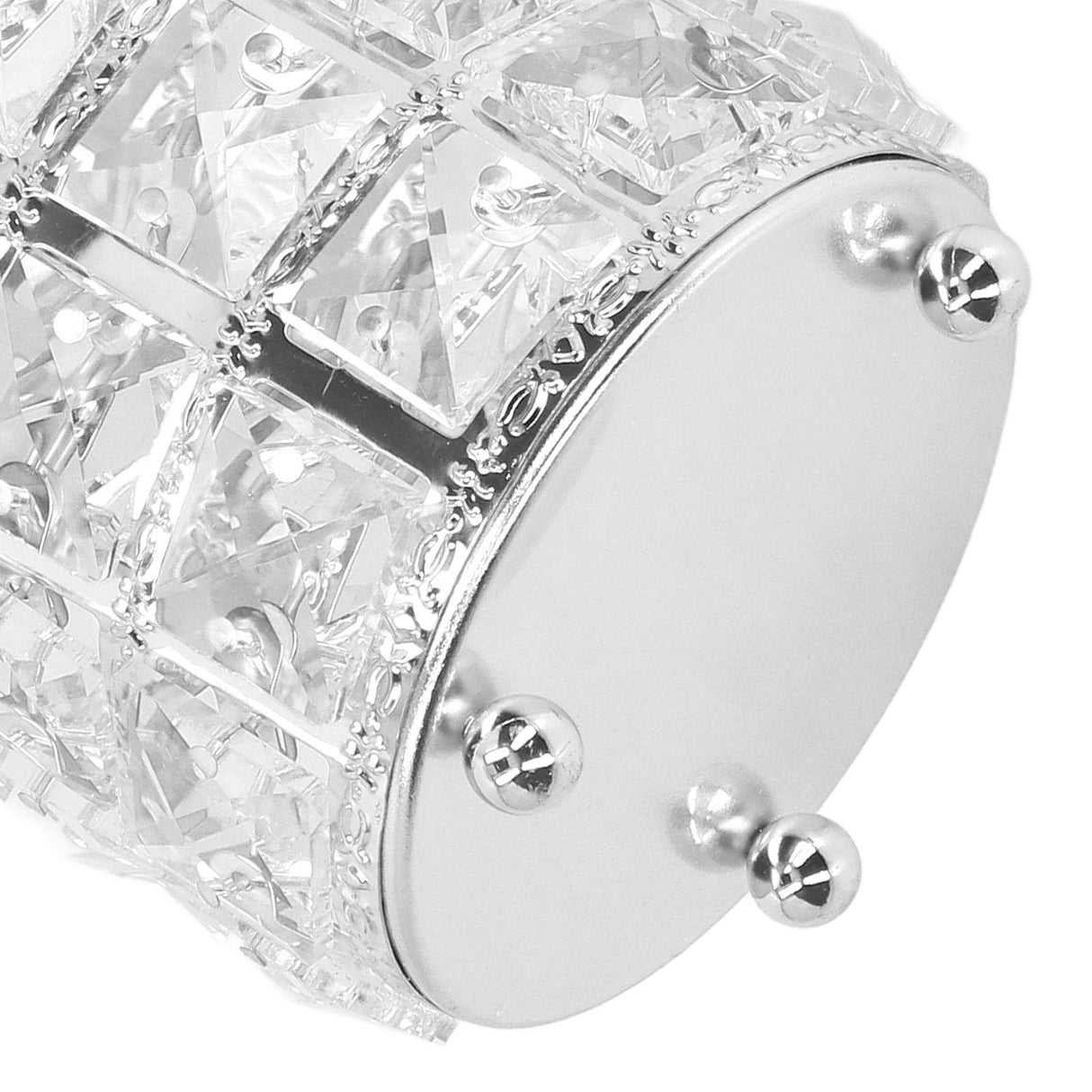Crystal Makeup Brush Holder European Style Rounded Crystal Glass Cosmetic OrganizerSilver
