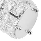 Crystal Makeup Brush Holder European Style Rounded Crystal Glass Cosmetic OrganizerSilver - Extra Image