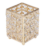 Makeup Brush Holder European Style Make Up Storage Cup for Bathroom Home Bedroom OfficeGold - Close-Up Angle