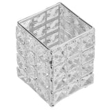 Makeup Brush Holder European Style Make Up Storage Cup for Bathroom Home Bedroom OfficeSilver - Top-Down View