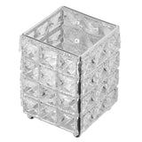 Makeup Brush Holder European Style Make Up Storage Cup for Bathroom Home Bedroom OfficeSilver - Rear View