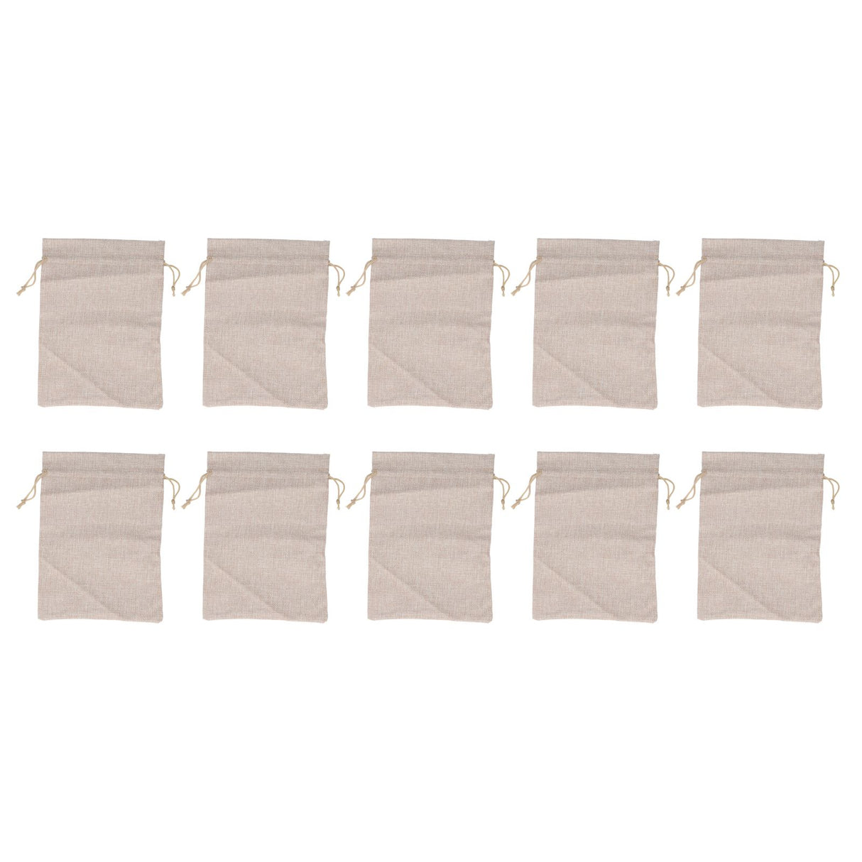 10Pcs Cotton Linen Bag Small Storage Drawstring Bag 9 X 6.7in Reusable Storage Bag for Bread Flowers