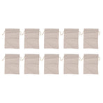 10Pcs Cotton Linen Bag Small Storage Drawstring Bag 9 X 6.7in Reusable Storage Bag for Bread Flowers