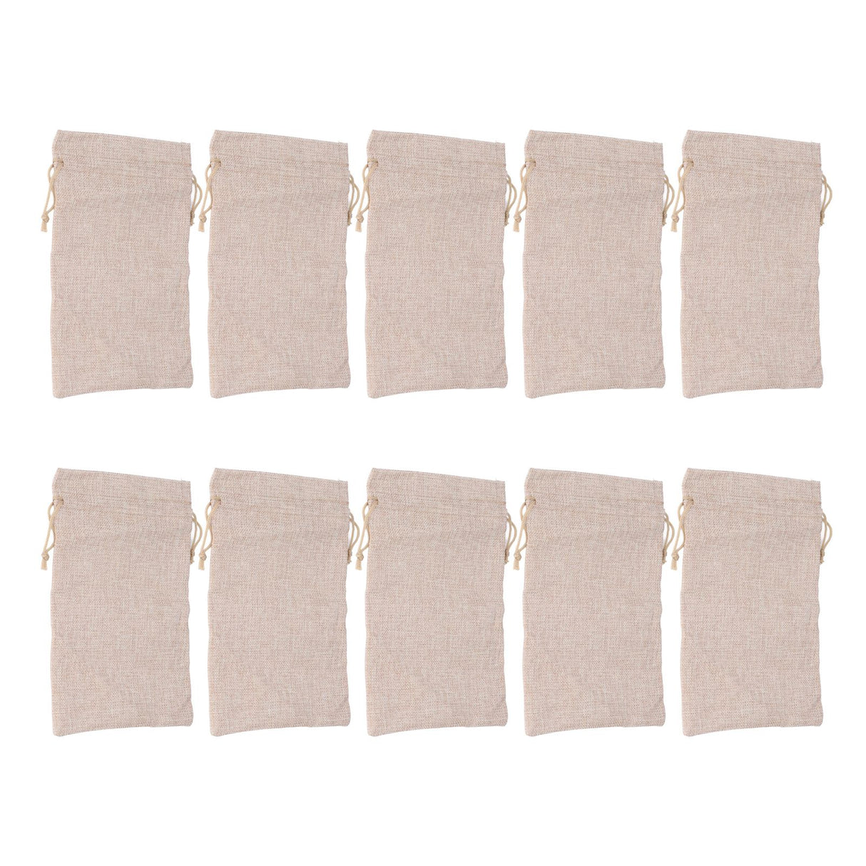10Pcs Cotton Linen Bag Small Storage Drawstring Bag 9 X 6.7in Reusable Storage Bag for Bread Flowers