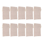 10Pcs Cotton Linen Bag Small Storage Drawstring Bag 9 X 6.7in Reusable Storage Bag for Bread Flowers