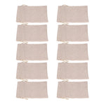 10Pcs Cotton Linen Bag Small Storage Drawstring Bag 9 X 6.7in Reusable Storage Bag for Bread Flowers