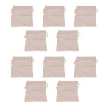10Pcs Cotton Linen Bag Small Storage Drawstring Bag 9 X 6.7in Reusable Storage Bag for Bread Flowers