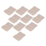 10Pcs Cotton Linen Bag Small Storage Drawstring Bag 9 X 6.7in Reusable Storage Bag for Bread Flowers