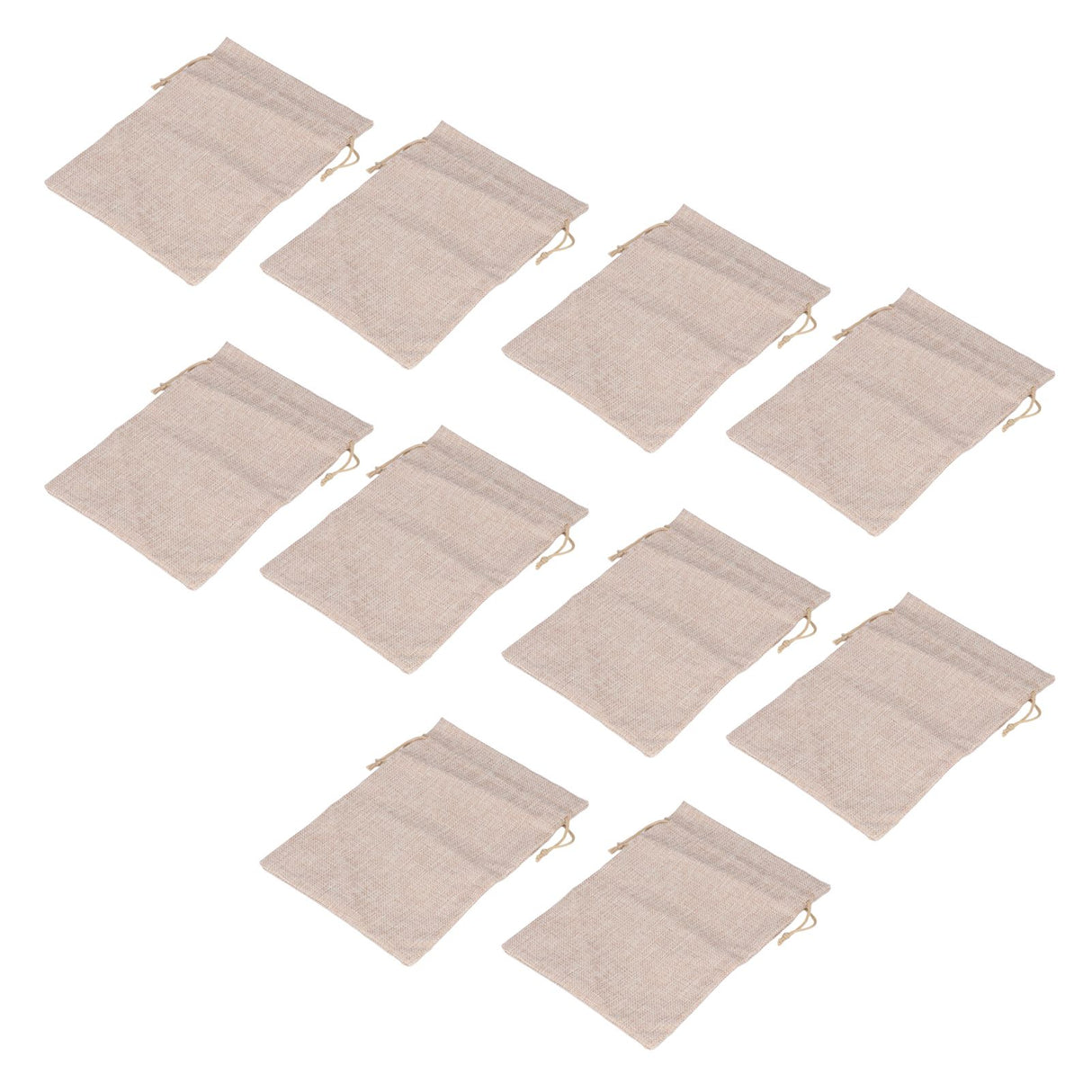10Pcs Cotton Linen Bag Small Storage Drawstring Bag 9 X 6.7in Reusable Storage Bag for Bread Flowers