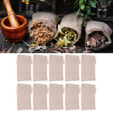10Pcs Cotton Linen Bag Small Storage Drawstring Bag 9 X 6.7in Reusable Storage Bag for Bread Flowers