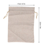 10Pcs Cotton Linen Bag Small Storage Drawstring Bag 9 X 6.7in Reusable Storage Bag for Bread Flowers - Extra Image