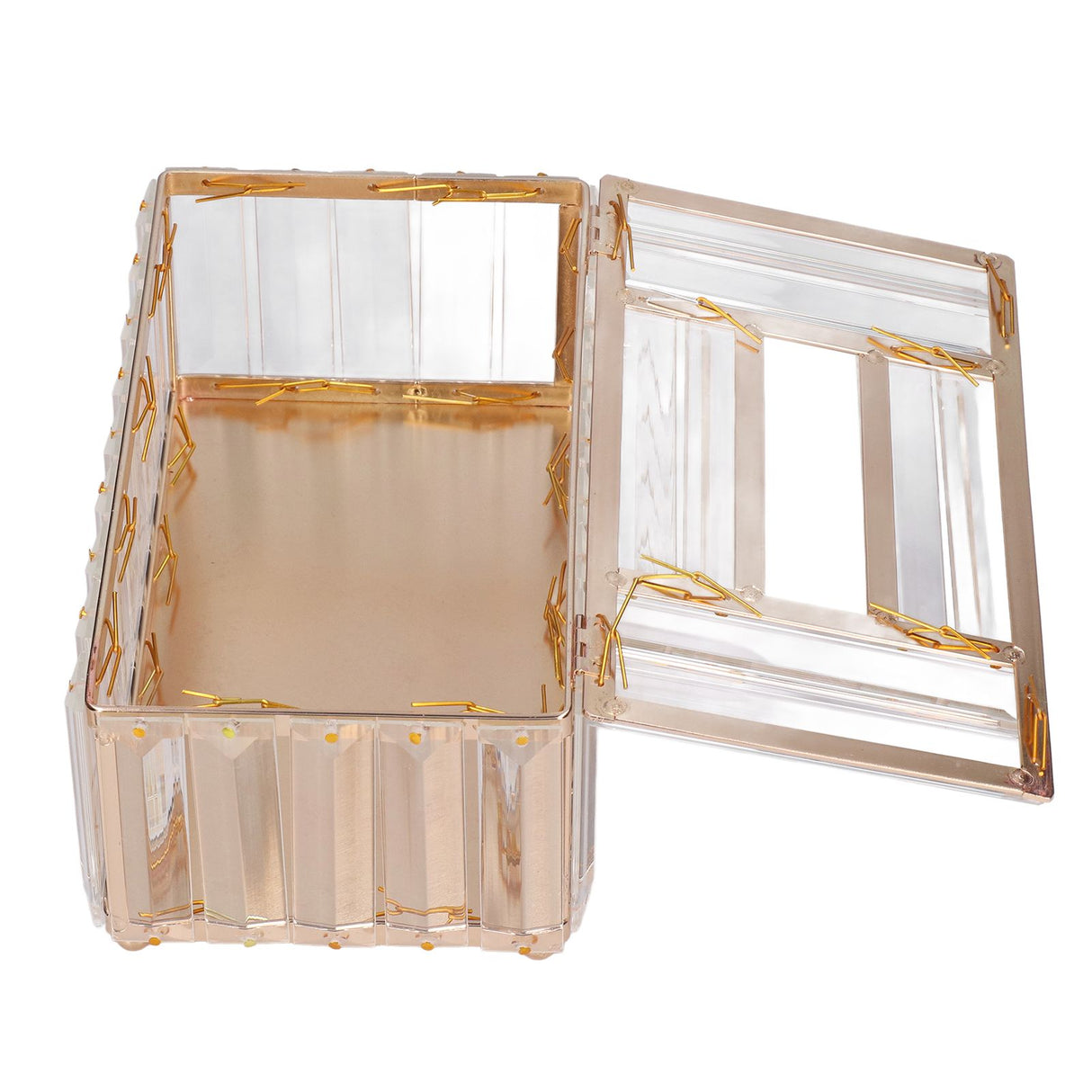 Tissues Box Gold Plating Process Fine Workmanship Simple Fashion Multi Purpose Tissue Storage BoxGold