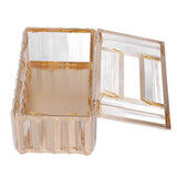 Tissues Box Gold Plating Process Fine Workmanship Simple Fashion Multi Purpose Tissue Storage BoxGold - 45-Degree Angle