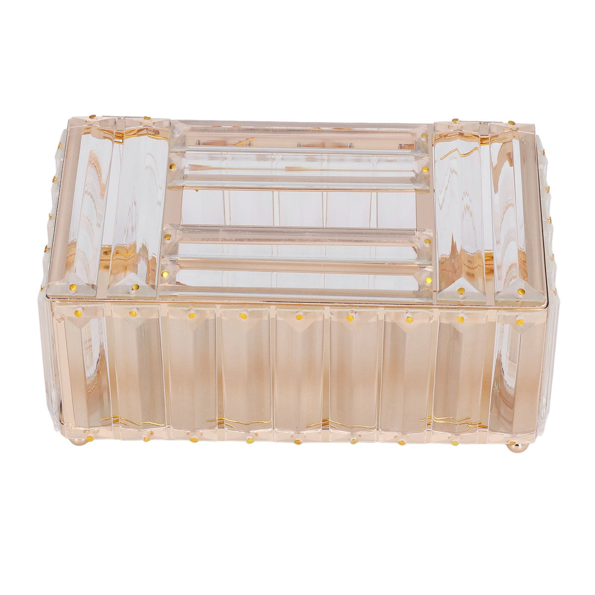 Tissues Box Gold Plating Process Fine Workmanship Simple Fashion Multi Purpose Tissue Storage BoxGold