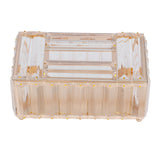 Tissues Box Gold Plating Process Fine Workmanship Simple Fashion Multi Purpose Tissue Storage BoxGold - Rear View