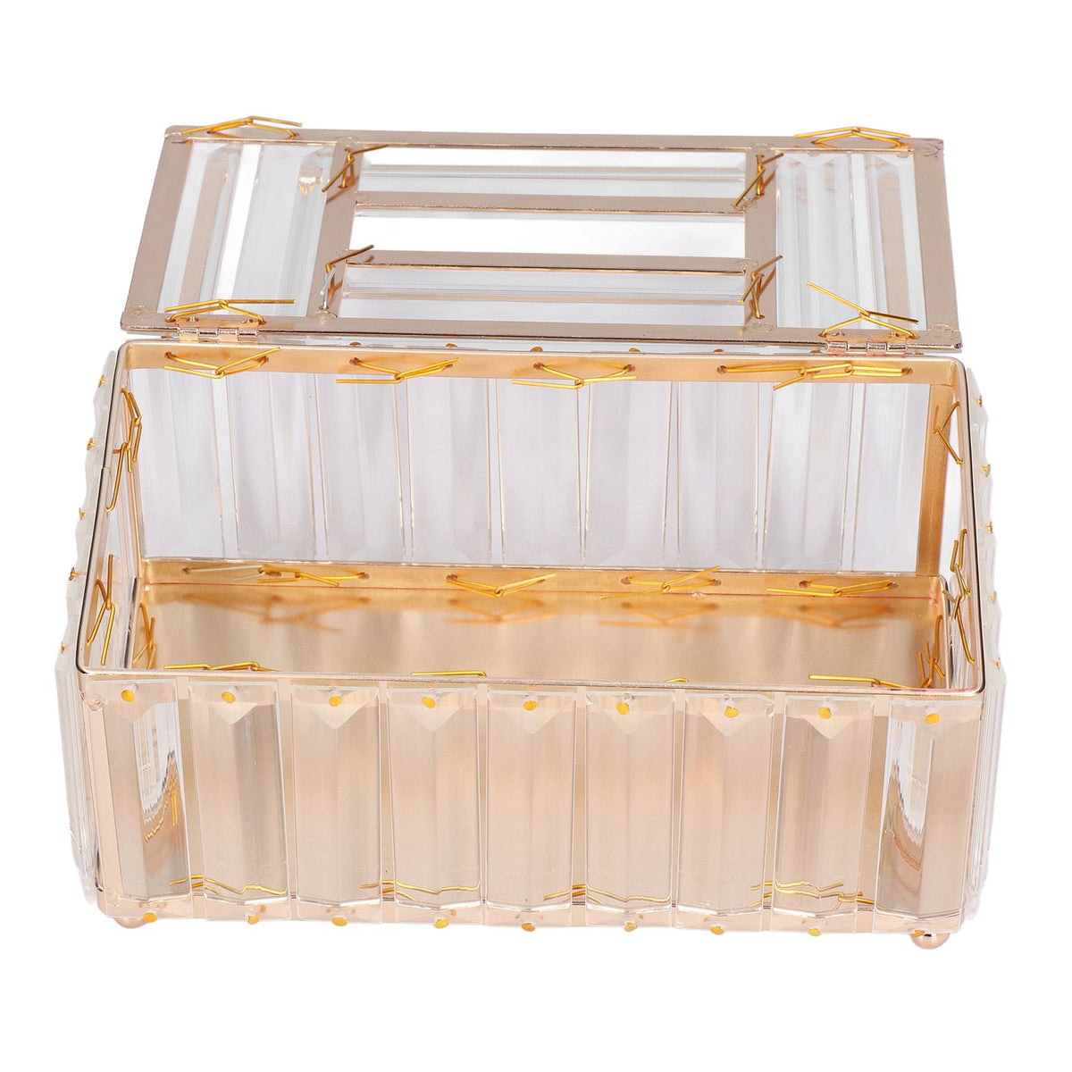 Tissues Box Gold Plating Process Fine Workmanship Simple Fashion Multi Purpose Tissue Storage BoxGold
