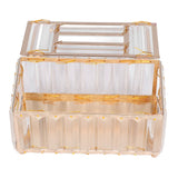 Tissues Box Gold Plating Process Fine Workmanship Simple Fashion Multi Purpose Tissue Storage BoxGold