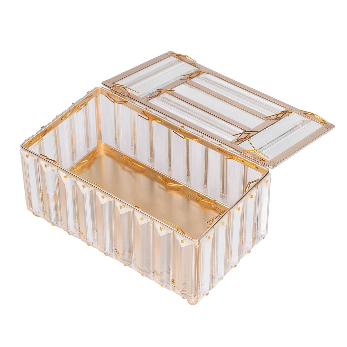Tissues Box Gold Plating Process Fine Workmanship Simple Fashion Multi Purpose Tissue Storage BoxGold