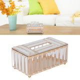 Tissues Box Gold Plating Process Fine Workmanship Simple Fashion Multi Purpose Tissue Storage BoxGold