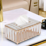 Tissues Box Gold Plating Process Fine Workmanship Simple Fashion Multi Purpose Tissue Storage BoxGold - Extra Image