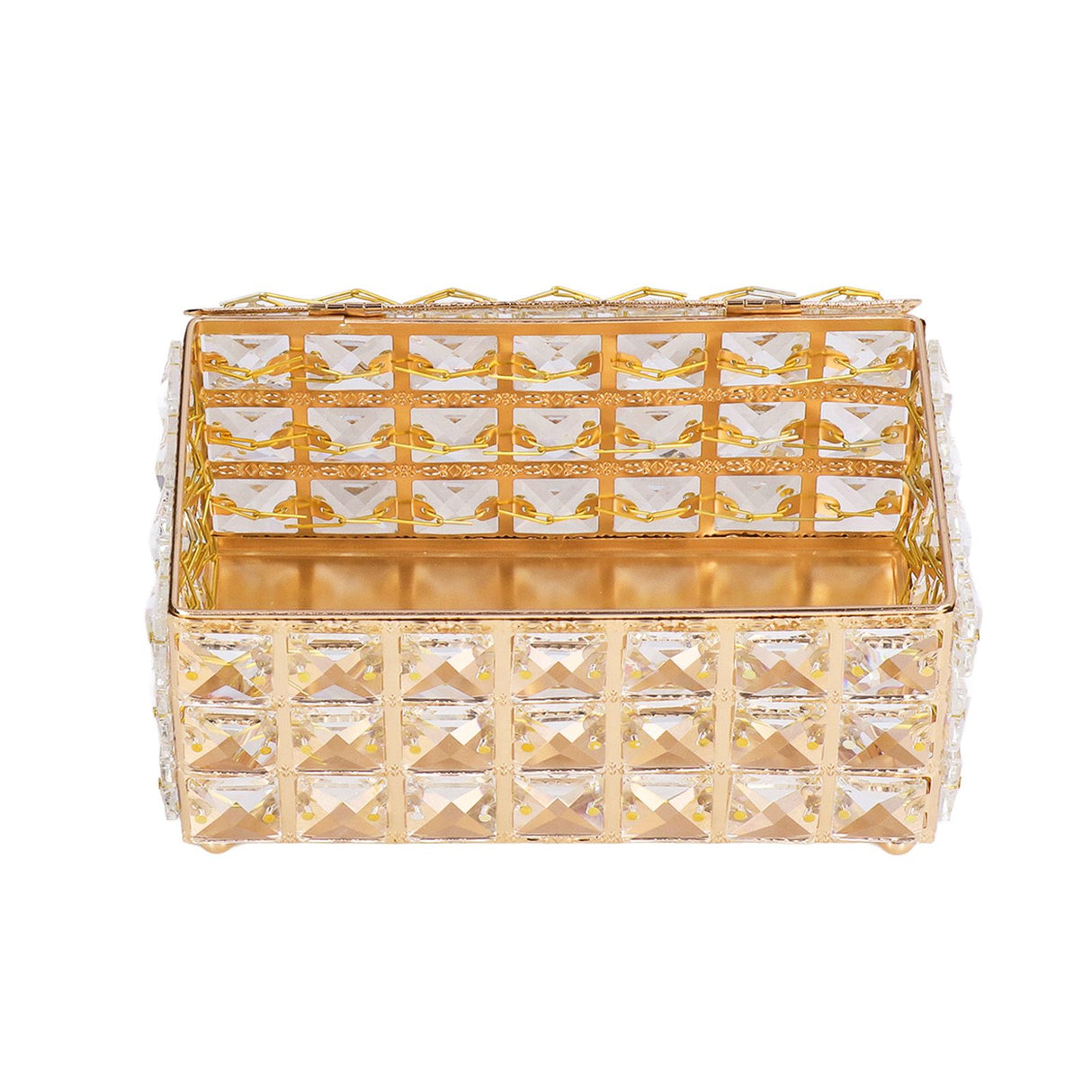 Tissue Box Holder Multifunctional Fashionable Design Exquisite Sturdy Durable Tissue HolderGold