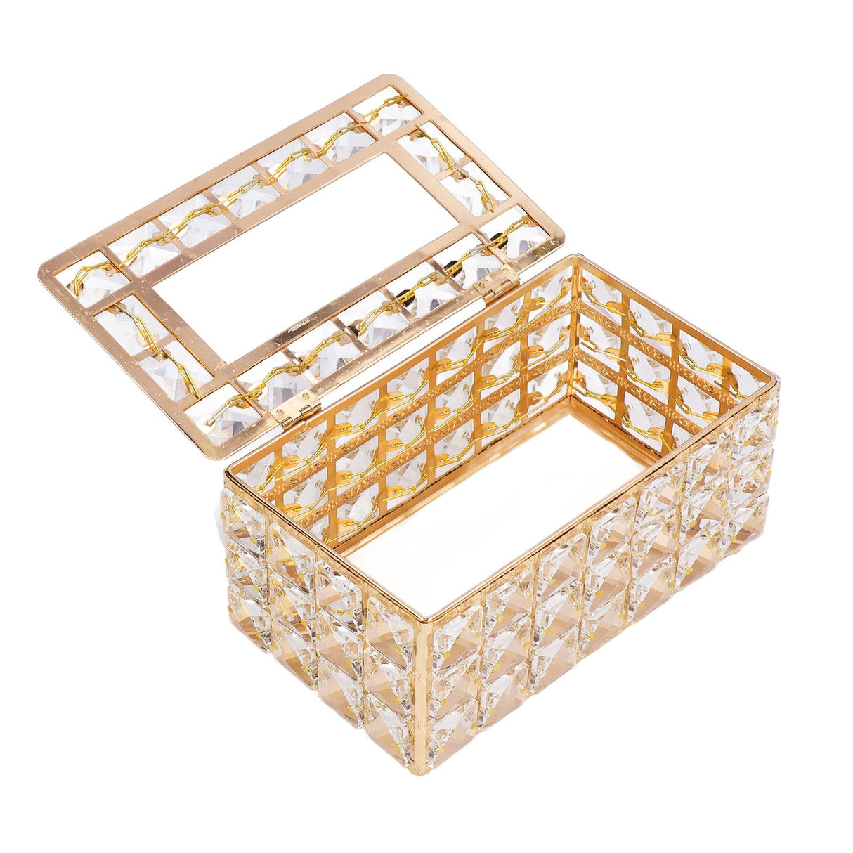 Tissue Box Holder Multifunctional Fashionable Design Exquisite Sturdy Durable Tissue HolderGold